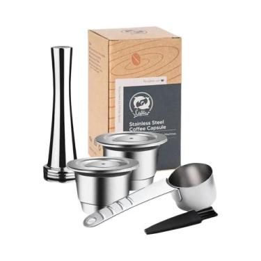 Imagem de Cápsulas De Café Reutilizáveis De Aço Inoxidável Para Nespresso Essenz