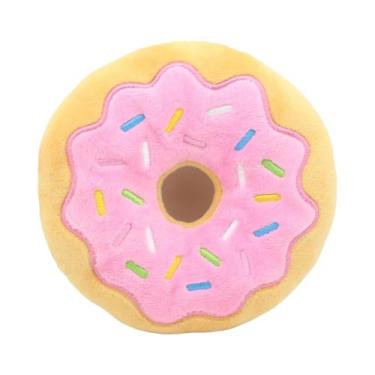 Imagem de Brinquedo De Pelúcia Em Forma De Donut Para Cães, Interativo E Resiste