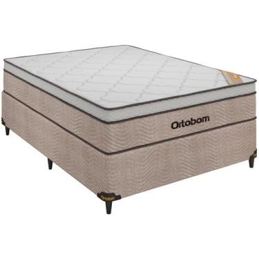 Imagem de Cama Box Casal (Box + Colchão) Ortobom - de Mola 61cm de Altura New Or