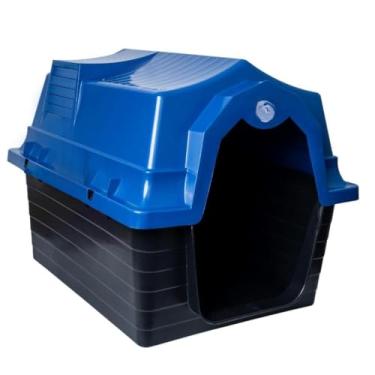Imagem de Casinha para Cachorro N6 – Resistente, Impermeável e Confortável para Cães de Porte Médio a Grande(Azul)