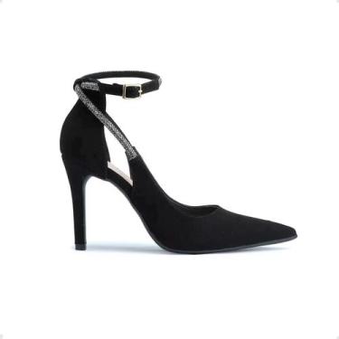 Imagem de Sapato Feminino Salto Alto Fino Bebecê Preto, Preto, 38