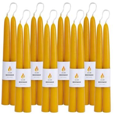 Imagem de Velas cônicas, cera de abelha Aglary, 16 unidades, 9 polegadas, 9 hora