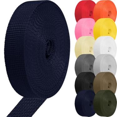 Imagem de YOGHAVRS Correia de correia de polipropileno de 2,5 cm de 3,5 cm para bolsas/cadeira de gramado/alça de bagagem/coleira para animais de estimação/escalada ao ar livre e reparo de equipamentos faça