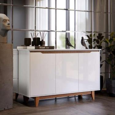 Imagem de Aparador 3 Portas Sala De Jantar Flow Buffet Reforçado e Sofisticado -