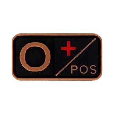 Imagem de Patch De Tipo Sanguíneo Em PVC Pequeno Com Gancho Para Mochila Distint