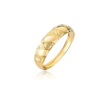 Imagem de Anel aparador feminino de ouro puro amarelo AC01 18k - MAEHLER Arte Em