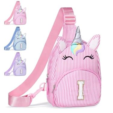 Imagem de COSHAYSOO Pochete de cintura pequena com alça ajustável com patch de letra inicial para mulheres, adolescentes, meninas, viagens, academia, caminhada, bolsa de viagem transversal, bolsa moderna, Rosa