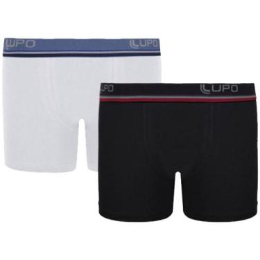 Imagem de Kit 2 - Cuecas Boxer Infantil Lupo Kids Algodão Meninos Confortável, M