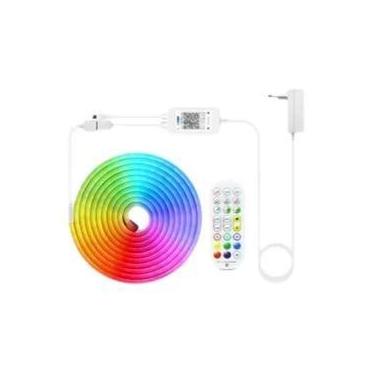 Imagem de Fita LED Neon RGB Com Plugue EU DC12V/24V Controle Remoto Bluetooth Il