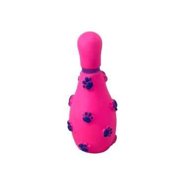 Imagem de Mordedor Pet Pino Rosa Boliche Interativo Para Cães