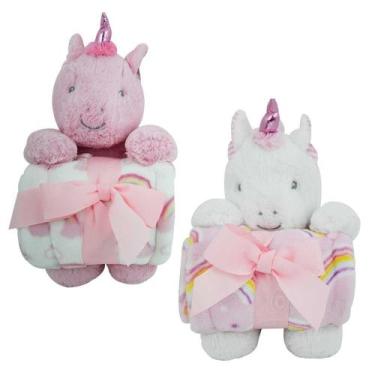 Imagem de Manta com pelucia unicornio cor sortida - dmt6743 - DM TOYS