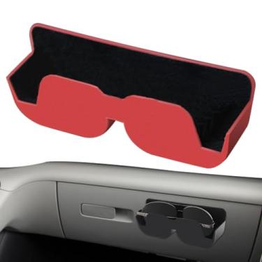 Imagem de Porta-óculos para Visor do | Organizador Semiaberto Com Adesivo | Porta Óculos Para Visor Com Revestimento De Veludo,Para Condutores De Automóvel SUV Caminhão Sedan Dashboard