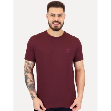 Imagem de Camiseta Guess Masculina Bordado Peito Bordô-Masculino