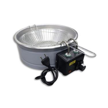 Imagem de Fritadeira Industrial Elétrica Tacho Profissional 5L Batata Pastel Óle