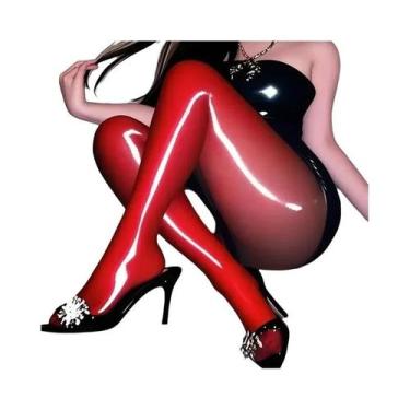 Imagem de Meia-calça Feminina plus Size, Brilhante, Com Óleo De Cavalo, Fina, Re