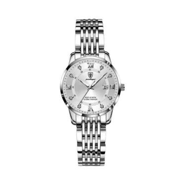 Imagem de Relógio De Quartzo Feminino Luxuoso À Prova d'Água Luminoso Em Aço Ino