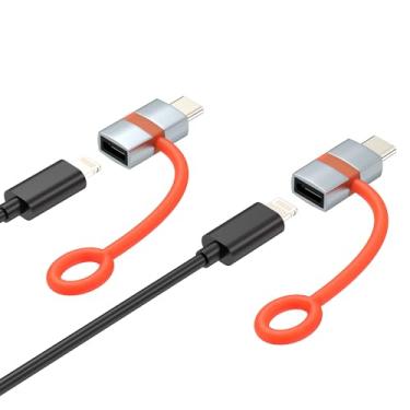 Imagem de Adaptador Lightning fêmea de 60 W para USB C macho (pacote com 2) para iPhone 17 16 15, acessórios de carregador, conector de cabo, adaptador de iluminação, dongle, carregamento para iPad, plugue