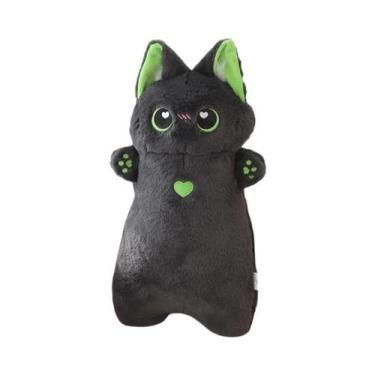 Imagem de Brinquedo De Pelúcia Gato Siamês Gigante De 55cm, Almofada Cilíndrica 