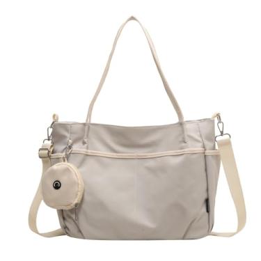 Imagem de Bolsa feminina com design de zíper, material de lona, bolsas transversais para mulheres, adequada para deslocamento para o trabalho e uso diário, Azul claro