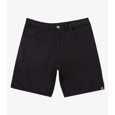 Imagem de Bermuda Masculina Sarja Com Bolsos Shift Preto, 38, Preto