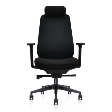 Imagem de Cadeira Presidente Ergonômica Smartconfort Preta Com Apoio De Cabeça Para Escritório E Home Office Preto