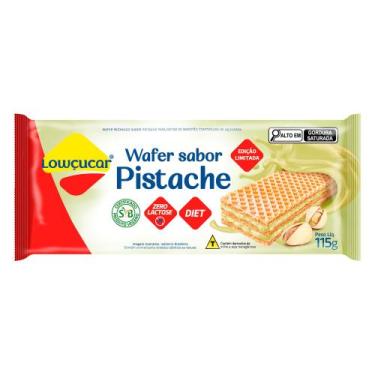 Imagem de Biscoito Wafer Sabor Pistache Lowçucar 115g