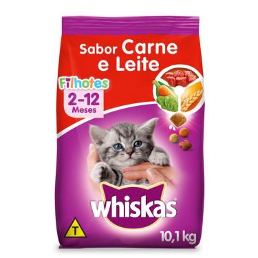Imagem de Ração Carne e Leite Gatos Filhotes 900 g Whiskas