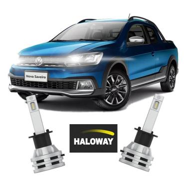Imagem de Par Lâmpada Led Farol Saveiro Cross 2017/2022 6500K Haloway