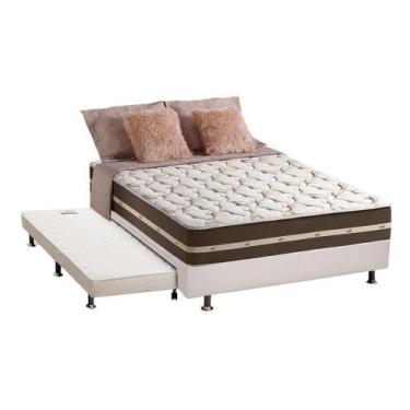 Imagem de Cama Box Casal + Colchão Molas Anjos Classic Brown