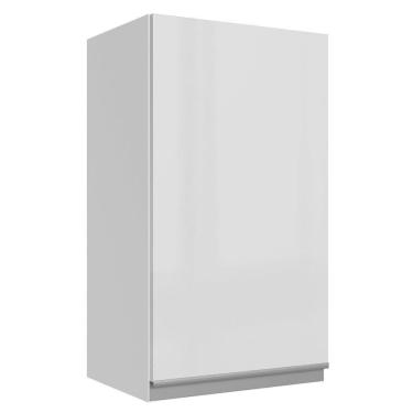 Imagem de Armário Aéreo 100% Mdf 35 Cm 1 Porta Branco Brilho Acordes Madesa Branco