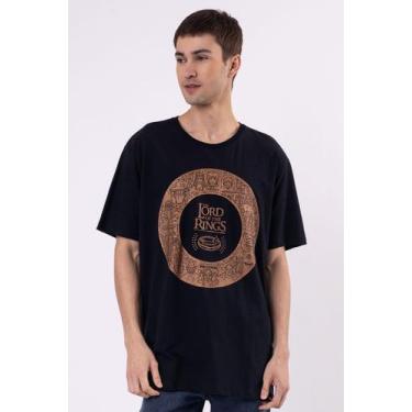 Imagem de Camiseta O Senhor dos Anéis Icons - Piticas, M, Preto
