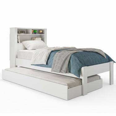 Imagem de Bicama Solteiro Invicta Com Baú Branco - Santos Andirá