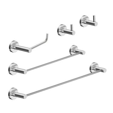 Imagem de Kit De Acessórios Para Banheiro 5 Peças 2070AT Atenas - Grego Metal, E