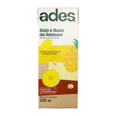 Imagem de Bebida à Base de Soja Sabor Abacaxi Ades 200ml