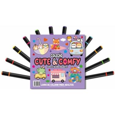 Imagem de Livro - Cute & Comfy Coloring Book for Adults - Fofo e Aconchegante - 