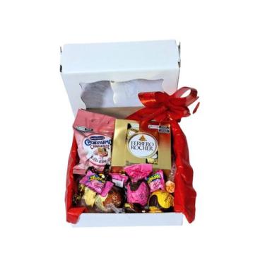 Imagem de Cesta Caixa Recheada Presente Dia da Mulher, Aniversário Ferrero e Tru