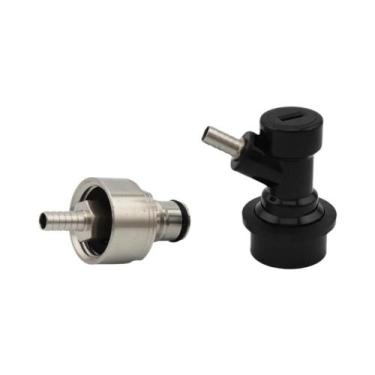 Imagem de Tampa De Carbonatação Em Aço Inoxidável Com Conexão Ball Lock E Rosca 