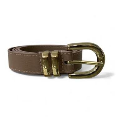 Imagem de Cinto Feminino em Couro Fivela Dourada 030 Marinho P-Feminino