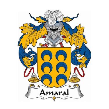 Imagem de Pôster Heráldica Brasão Da Família Amaral 32X43 Cm