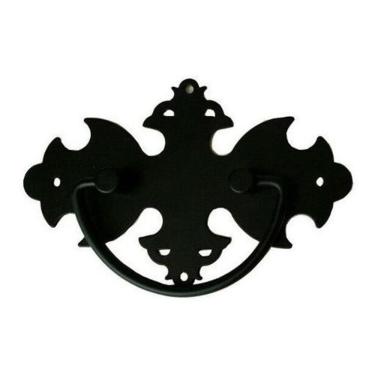 Imagem de Kit 6 Puxadores Alça Medalhão Preto