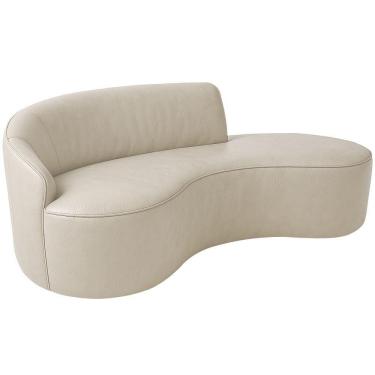 Imagem de Sofá Curvo 2 Lugares 150cm Eron Braço Dir. Corano Off White - Nexta Casa