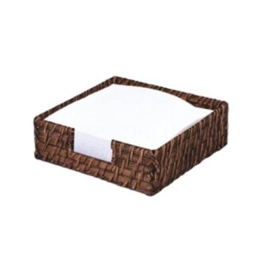 Imagem de Porta Guardanapo Organizador Rustico Rattan 18x18cm Quadrado - MUNDIAR