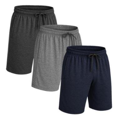 Imagem de Kit 3 Shorts Bermuda Plus Size Dry Academia Treino-Masculino