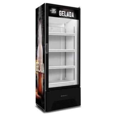 Imagem de Cervejeira Expositora Optima Adesivo Gelada 435L Preto VN44AH Metalfri