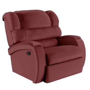 Imagem de Poltrona Do Papai Reclinável Napoli FH1 Couro Sintético Vermelho D'Rossi