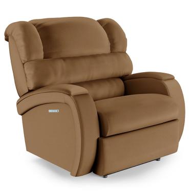 Imagem de Poltrona Do Papai Reclinável Napoli FH1 Elétrica Massagem Corino Caramelo D'Rossi
