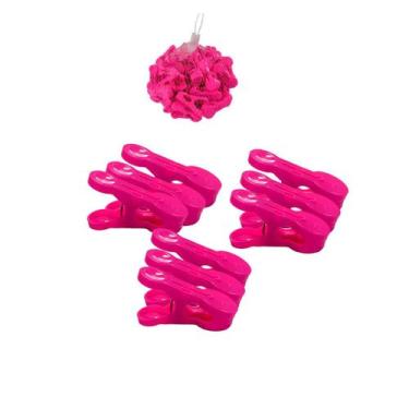 Imagem de Kit 50 Prendedor Roupa Grampo Pregador Resistente Colorido Reforçado T