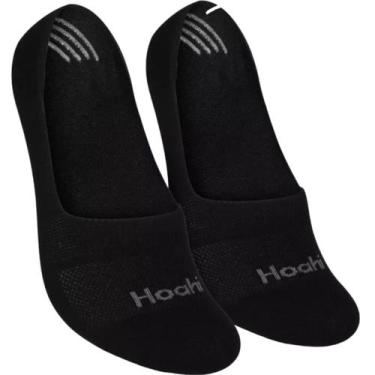 Imagem de Meia Kit 3 Pares Sapatilha Feminino Algodão Básico Hoahi 004HOWZ, Pret