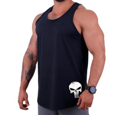 Imagem de Regata Longline Masculina Bulcri Estampa academia, Preto, G