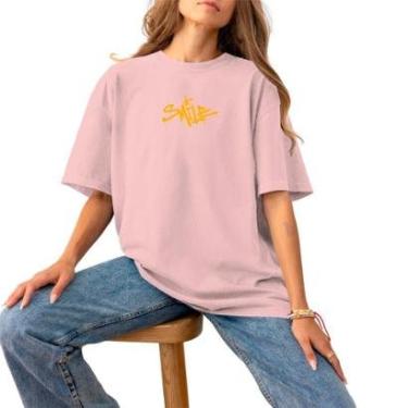 Imagem de Blusa Feminina Plus Size Basica Casual Estampada Algodão 30.1 Confortável Estilo Smile Graf-Feminino